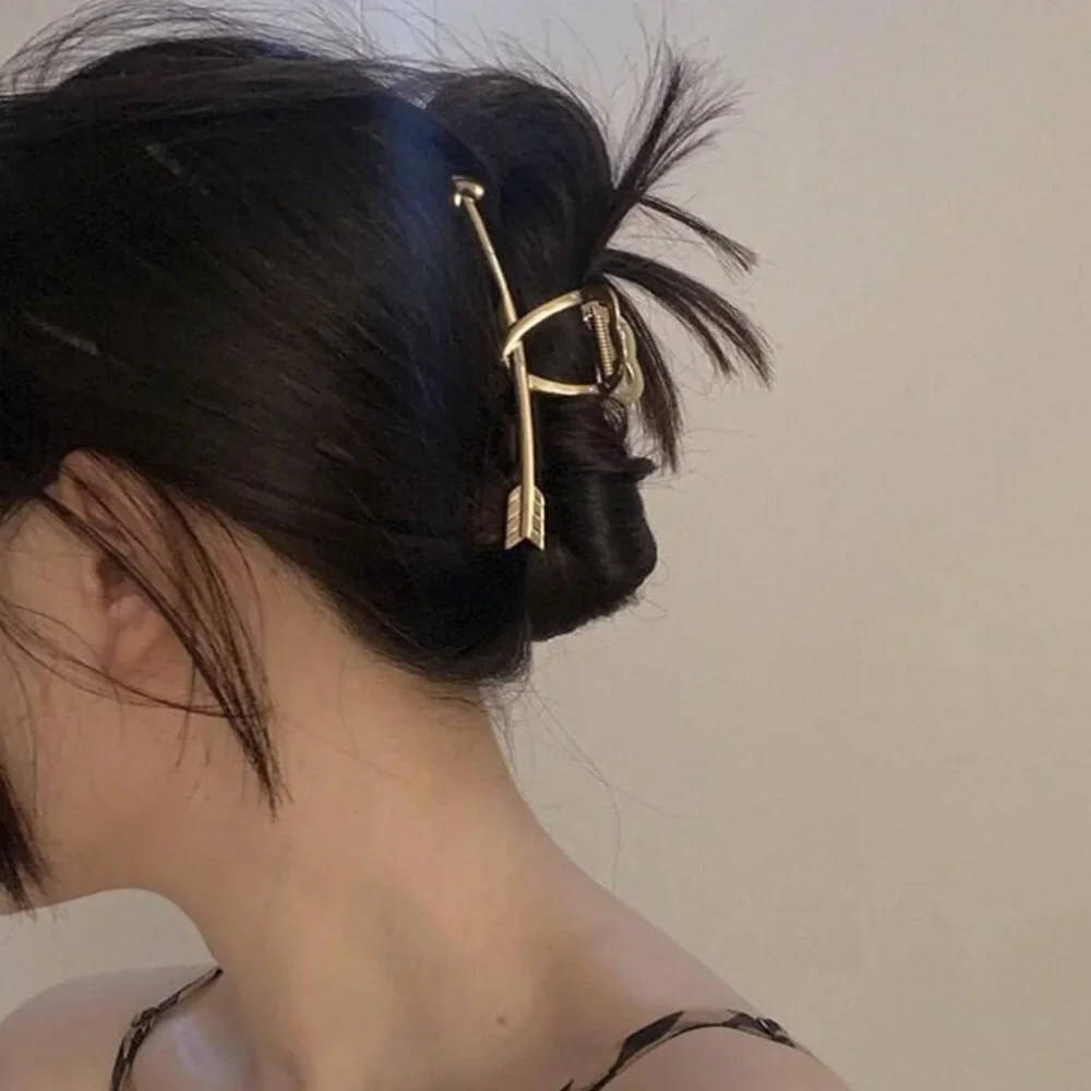 Arrow through heart  Large Hair Clip Claw